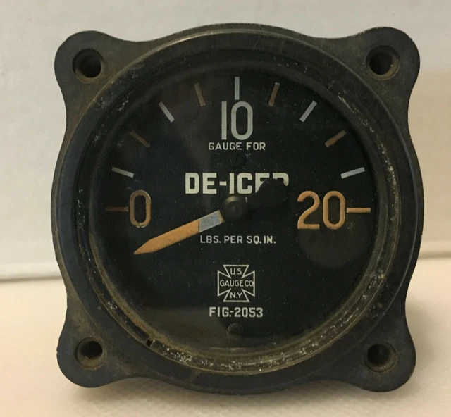 VINTAGE U.S. GAUGE DeIcer AW248 Indicator Aircraft Gauge 39.99