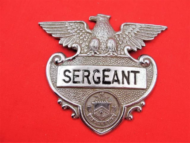 Vintage Pinkerton security service Sergeant hat Badge  obsolete