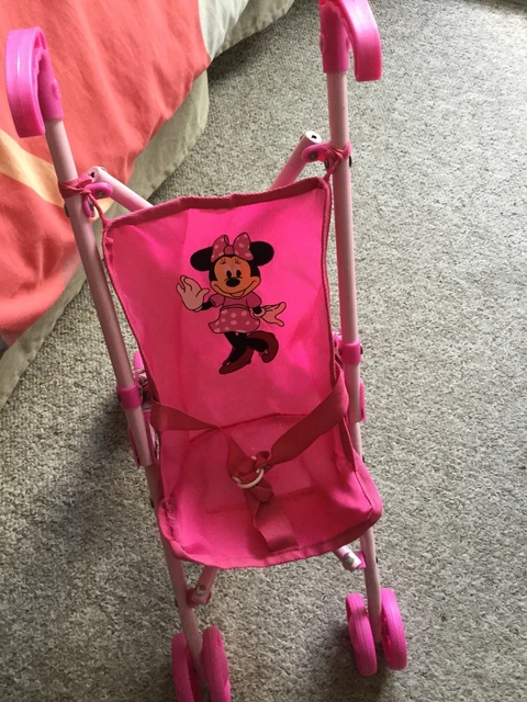 Mickey Minnie: Ensemble Poupée Poussette Sac À Langer Rose Girly