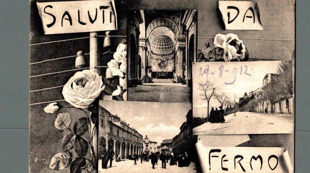 Ascoli Piceno Fermo vedutine saluti da F. piccolo  spedita