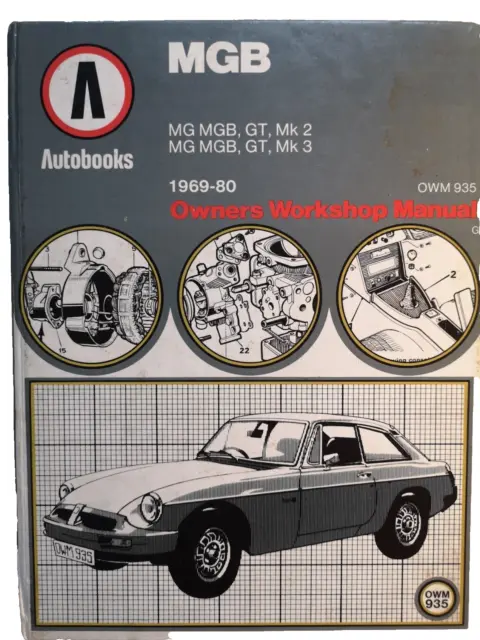 Autobooks MGB Manuale officina manuale libro posteriore rigido