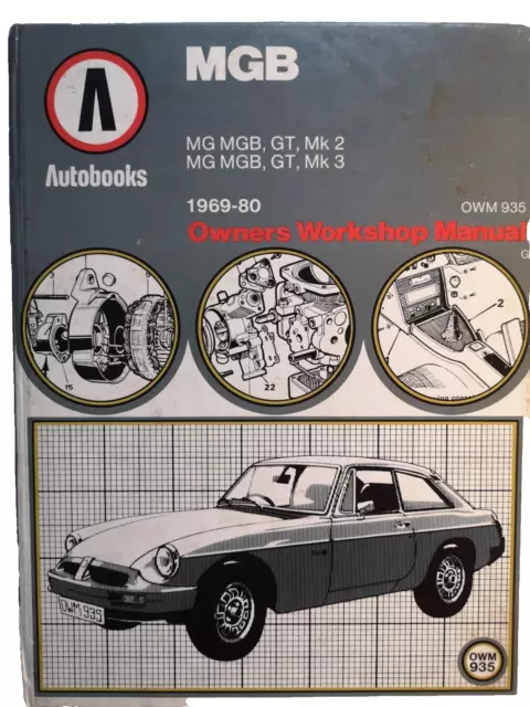 Autobooks MGB Manuale officina manuale libro posteriore rigido
