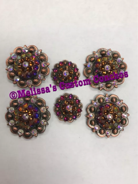 Western Sattel Set Conchos mit Schrauben Bling