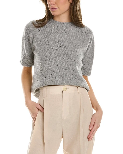 Lafayette 148 New York Donegal Cashmere & Wool-Blend Pullover Women's Grey M