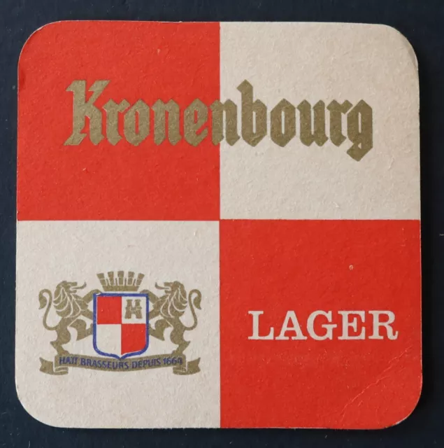 Ancien sous-bock bière KRONENBOURG Lagercoaster beermat 23