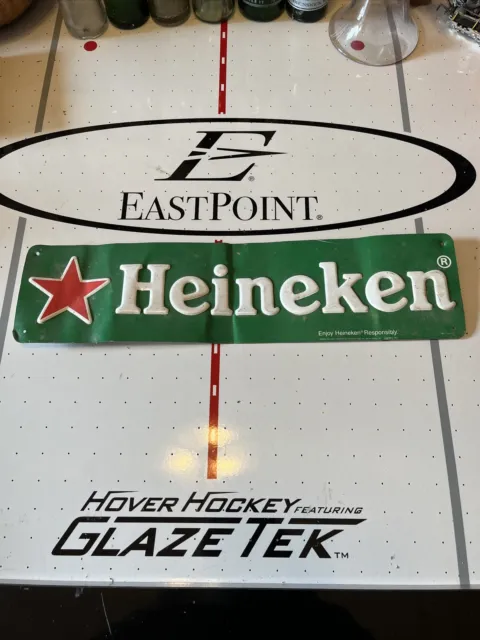 heineken beer tin sign, Roughly 5 By 18 Inches Embossed