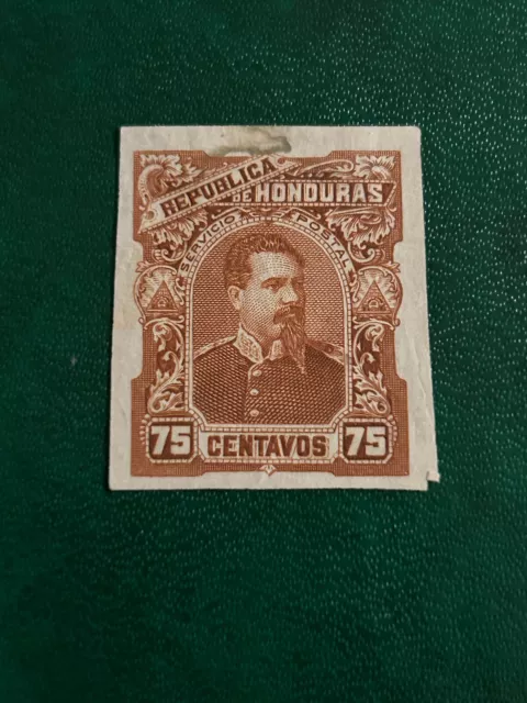 Honduras 1891 imperforate proof - lot 8 - 75 c yellowbrown