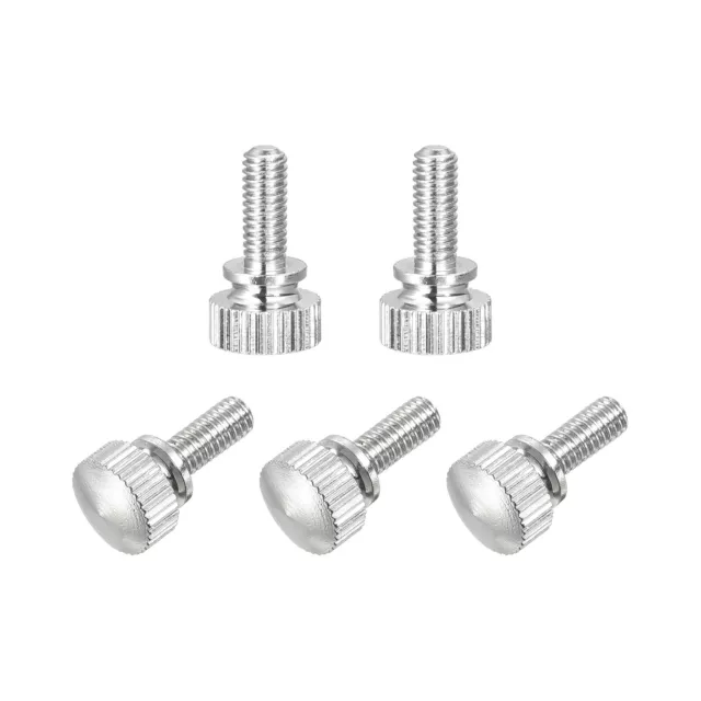 Moleté Pouce Vis, M4x10mm Laiton Épaule Boulons Grip Boutons Attaches 5Pcs