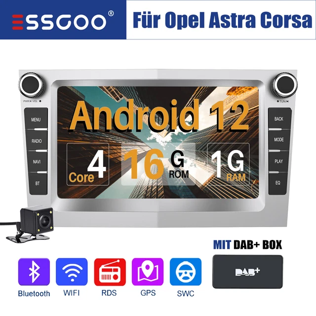Android 12 DAB+ Autoradio Für Opel Antara Corsa Meriva Vivaro Vivara GPS NAV Kam