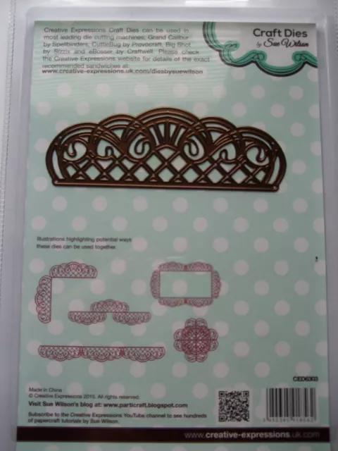 Creative Expression Die Configurations - Scalloped Trellis Adornment CED6303 2