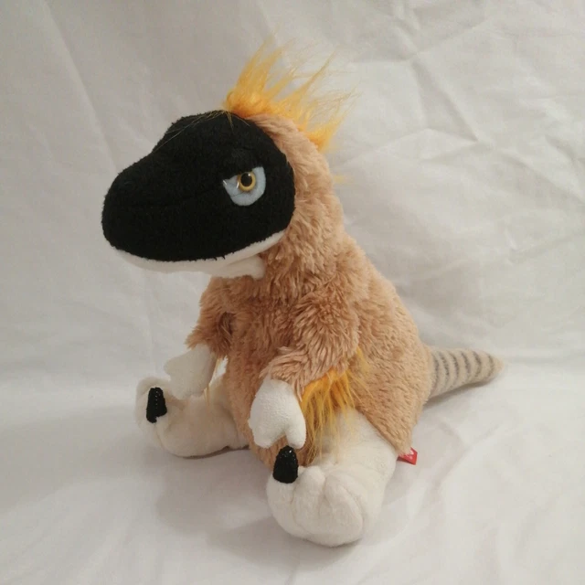 WILD REPUBLIC VELOCIRAPTOR Soft Toy Plush Sitting Dinosaur Cuddly Toy