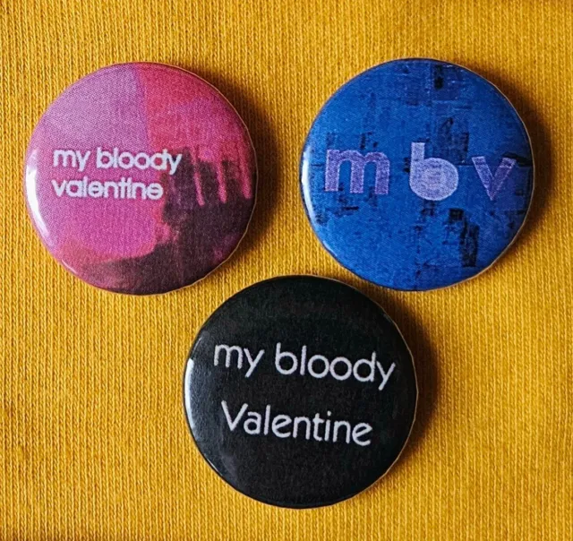 My Bloody Valentine three 25mm button badges inc 'Loveless'. Free UK P&P!