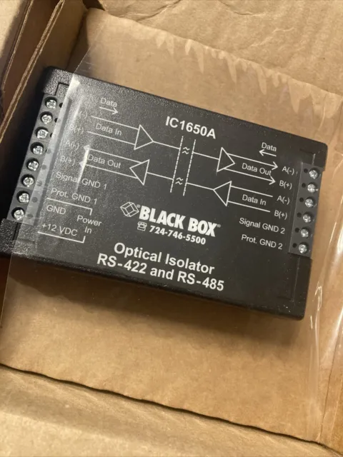 Black Box IC1650A convertisseur série, répéteur et isolateur RS-485 Noir (E3)