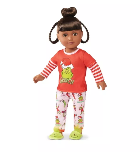 My Life As Poseable Grinch Sleepover 18 inch Doll, Dark Brunette Hair, Brown Eye