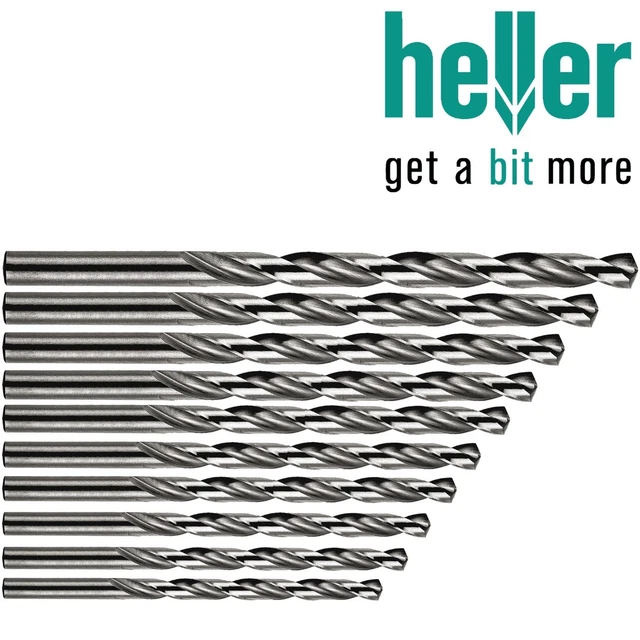 Heller German HSS-R Drill Bit Set - Professional Metal Drills, 1mm To 10mm Various Sizes 2 thumbnail image