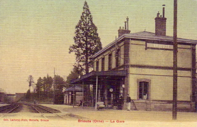 CPA 61 NORMANDY ORNE Near Argentan Athis de l'Orne Flers BRIOUZE La Gare animated