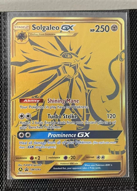 Carta Pokémon Tcg: Solgaleo-gx Sm104a Gold Português + Brind em