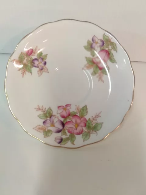 Fine Bone China Saucer Only Colclough Floral Design Gold Rim Preowned