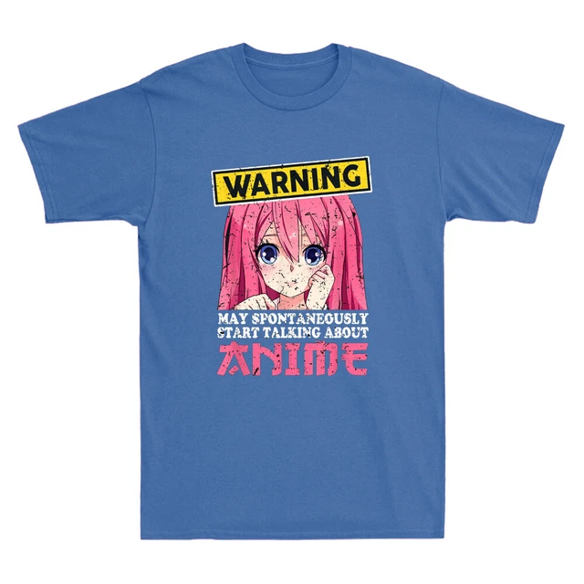 Warning May Spontaneously Start Talking About Anime Girls Vintage Men's T-Shirt