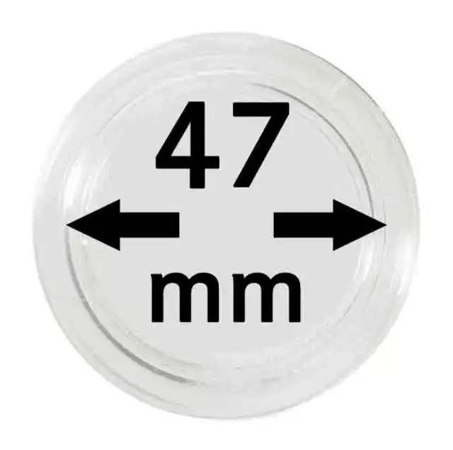 Coin Pièce de Monnaie Capsules 47mm 2250047P Lindner 10 X Paquet