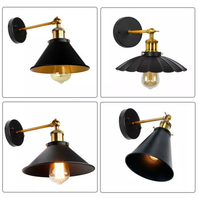 Vintage Retro Industrial Wall Lamp Shade Sconce Metal Light Shade E27 wall Light