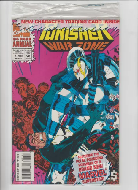 Marvel Punisher War Zone Annual #1 With Trading Card Sealed Phalanx FIRST APP