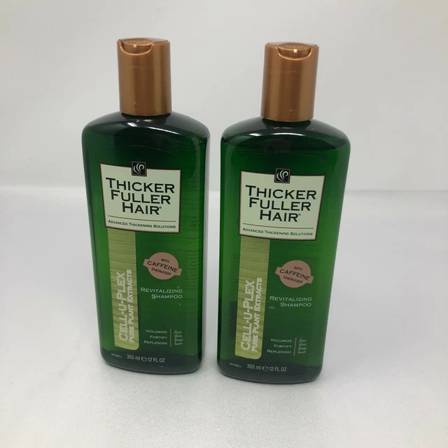 TWO (2) Thicker Fuller Hair Cell-U-Plex Revitalizing Shampoo Bottles 12oz each