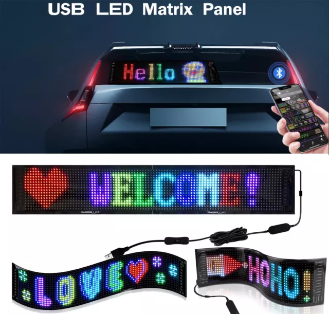 Car LED APP Programmable Showcase Message Sign Scrolling Display Lighting Board