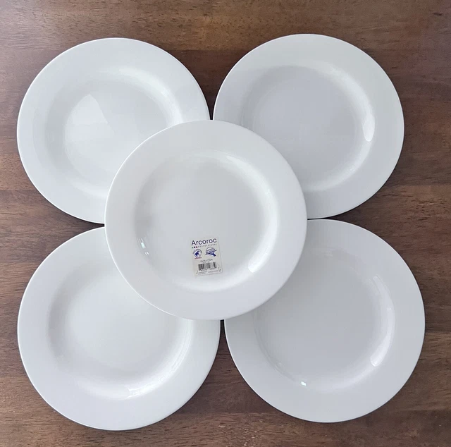 Arcoroc Evolution  9 3/8" Luncheon Plates E6981 5 pc