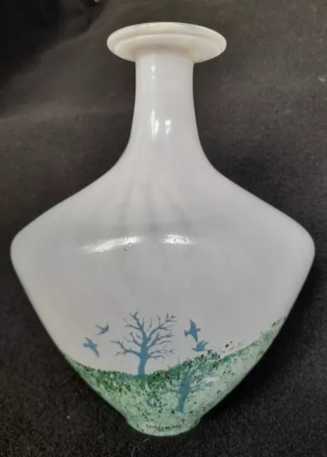 Kosta Boda Kjell Engman Glass Vase 'October Series', Signed & Labeled #98904