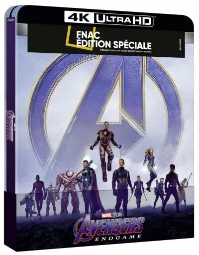 "Avengers Endgame" Blu-Ray 4K+ Blu-Ray Steelbook Edition Fnac + Livret 80 Pages