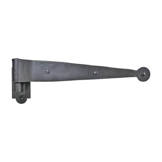 Black Offset Strap Lift Off Pintle Hinge 11 Inch x 2 5/8 Inch Wrought Iron
