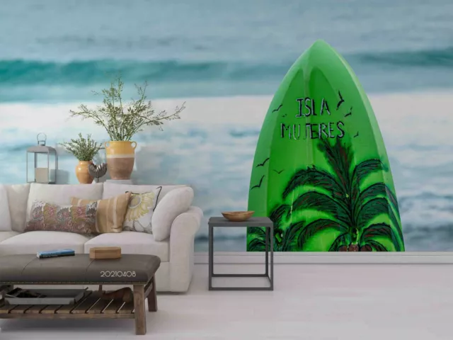 3D Beach Surf Board Wallpaper Wall Mural Removable Self-adhesive 267