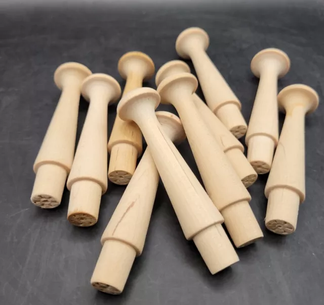 Lot of 13 Standard Shaker Style Wood Peg 3 1/2" Wooden for Coat Hook or Crafts
