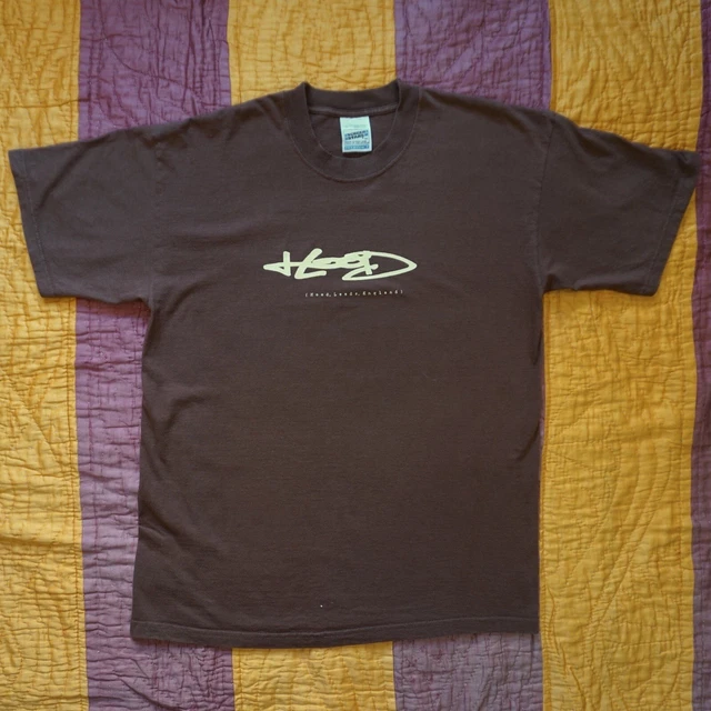 T-shirt vintage anni '90 con cappuccio Leeds Inghilterra rara L Cold House
