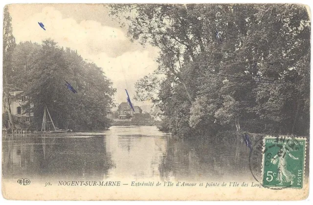 CPA 94 - 50. NOGENT SUR MARNE - End of the Ile d'Amour and the Ile des wolves