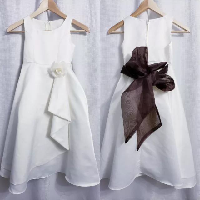 My Best Kid Ivory Satin  Dress size 5-6 Communion Flower Girl Easter