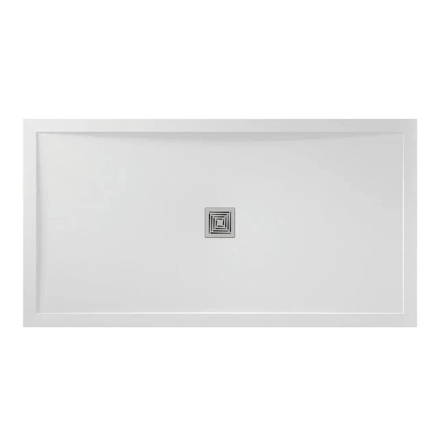 Bandeja de ducha de resina de piedra rectangular delgada 1200 x 800 x 25 mm para recinto de sala de aguas residuales