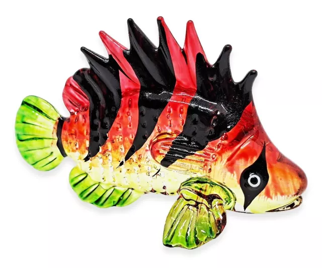 Sea Fish Crest Hand Blown Blowing Glass Art Animal Fancy Collectibles Gift V.6