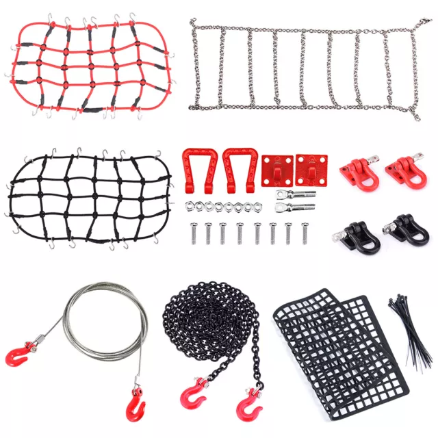 RC Car Metal Trailer Tow Hook Luggage Net for 1:10 RC Traxxas TRX4 Axial SCX10