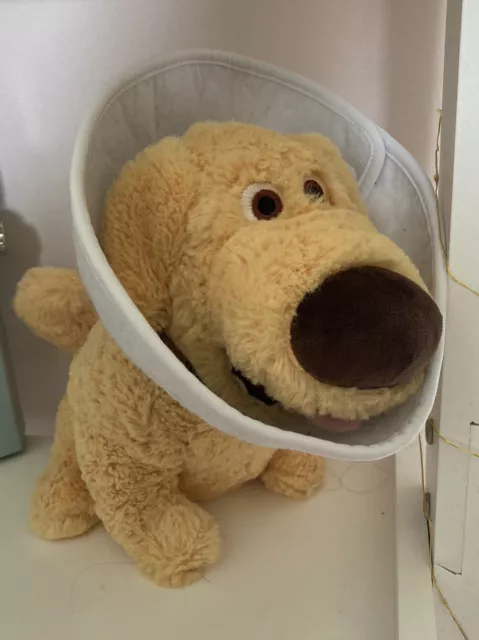 NEW DISNEY PARKS Pixar UP Dug Cone of Shame Plush Toy Dog Puppy
