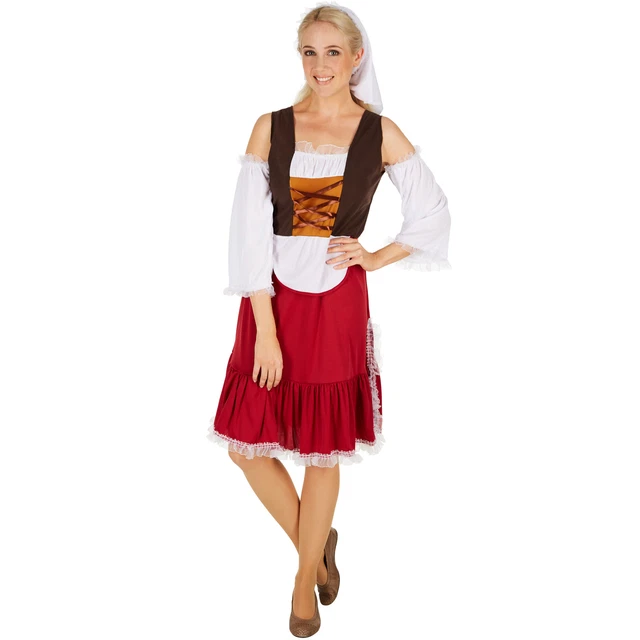 Costume de servante du Moyen-Âge pour femme costume fête carnaval de dame adult