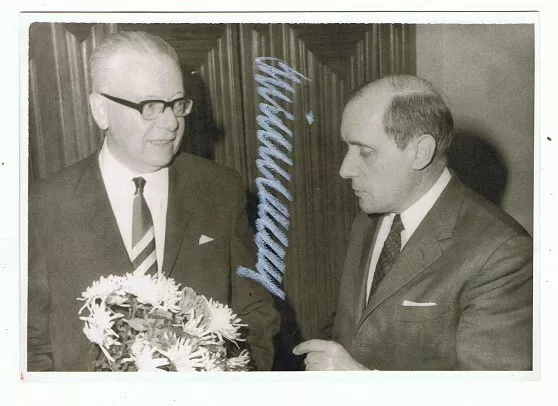 Gustav Heinemann (1899-1976), Bundespräsident 1969-1974, sign. Foto