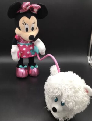 minnie mouse disney walk & dance unicorn feature plush