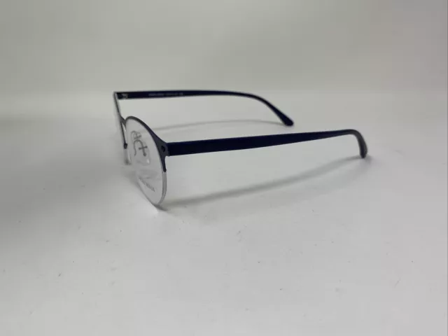 Giorgio Armani Eyeglass Frame Ar 5064 3170 Blue Round Half Rim 49/20/150 I729 3