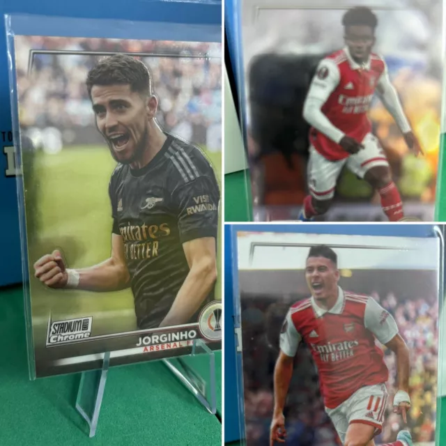 lote cromos futbol Stadium Club Chrome Topps Arsenal.