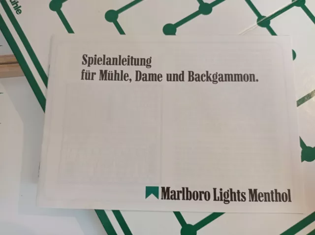 Altes Spiel - Mühle, Dame und Backgammon  - Malboro Lights Menthol