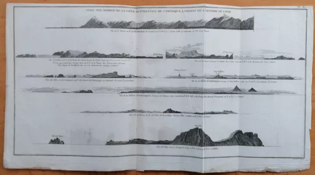 Large Coastal Chart Alaska - Original Map J. Cook - 1774