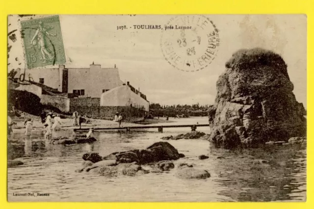 cpa 1924 FRANCE 56 - LARMOR PLAGE TOULHARS Généalogie Joseph CAILLOT à BLÉVILLE