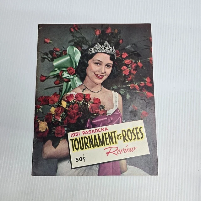VINTAGE 1951 PASADENA Tournament Of Roses Review Magazine Rose Bowl ...